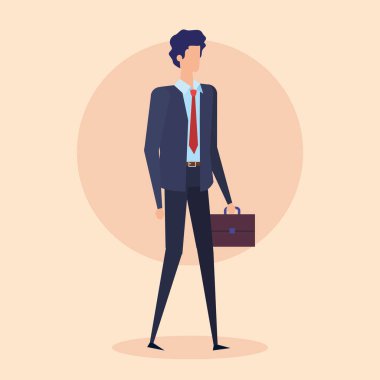 takım elbise ve bavul ile yönetici işadamı profesyonel