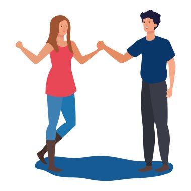 Genç aşıklar çift karakterler