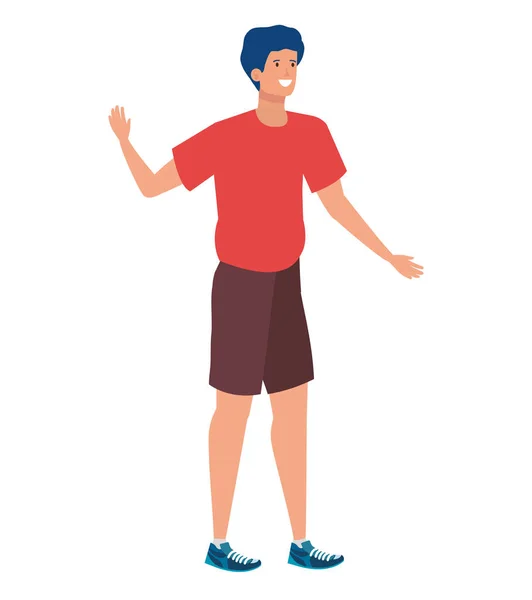 Feliz joven avatar personaje — Vector de stock