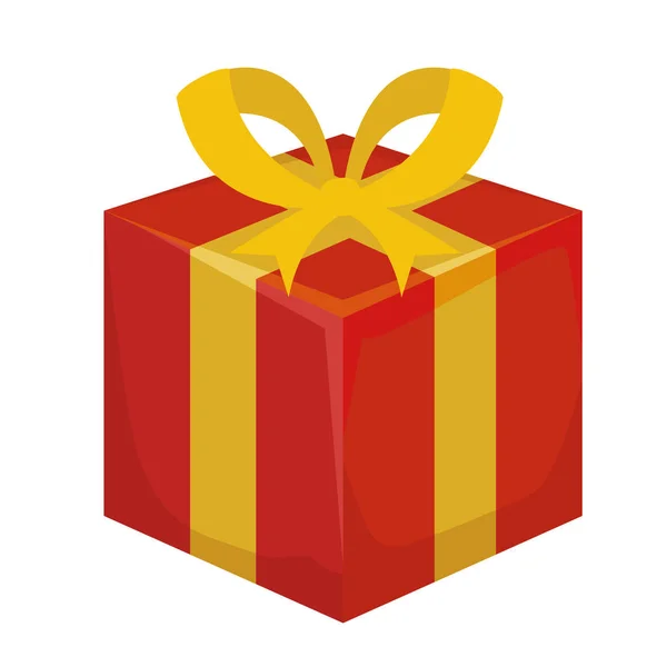 Boîte cadeau cadeau icône isolée — Image vectorielle