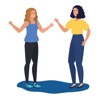 Genç kız arkadaşlar Avatars karakterler