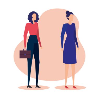 iş bavulu ile zarif iş kadınları yönetici