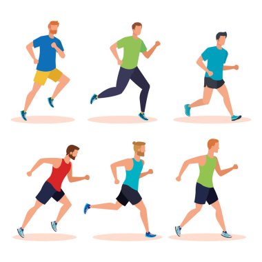 spor çalıştıran erkek seti