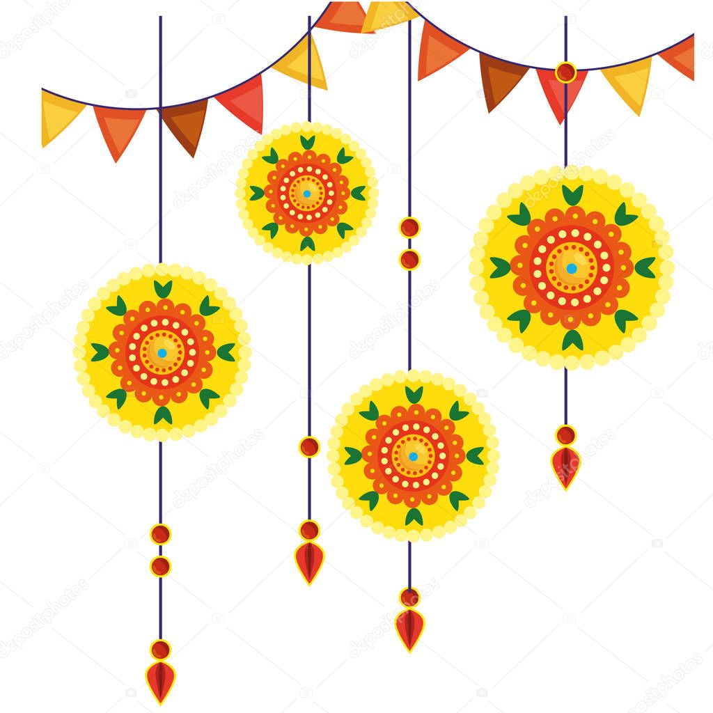 decorative mandalas hanging ethnic boho style