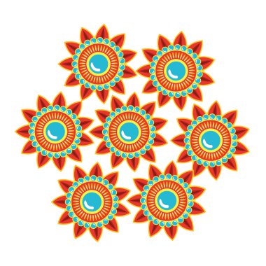 Mandalas etnik Boho tarzı dekoratif seti