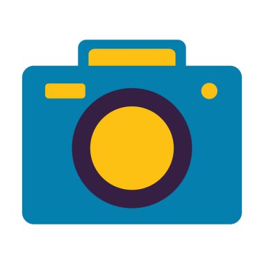 Beyaz arkaplanda fotoğraf makinesi