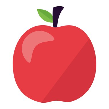 Beyaz arkaplanda taze elma