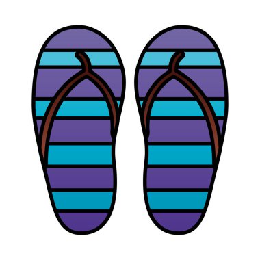 Beyaz arka planda kauçuk Flip flop aksesuar