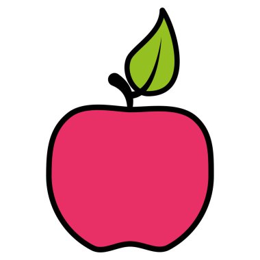 Beyaz arkaplanda taze elma