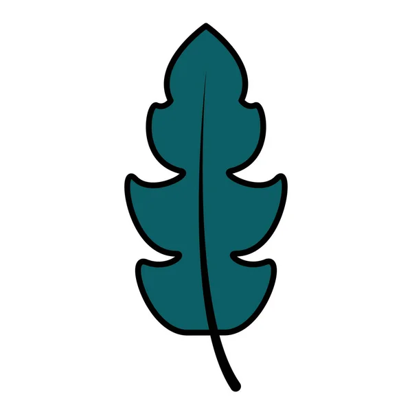 Groene blad botanische gebladerte pictogram — Stockvector