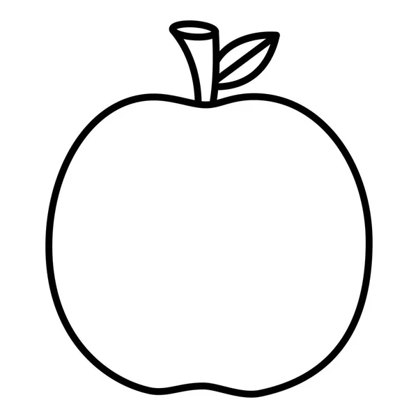 Pomme fraîche sur fond blanc — Image vectorielle