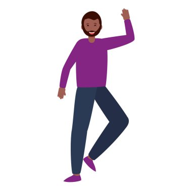 mutlu genç insanlar düz tasarım