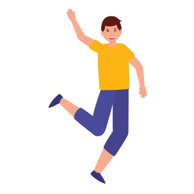 mutlu genç insanlar düz tasarım