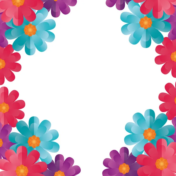 Bloem frame decoratie — Stockvector