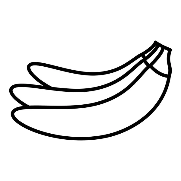 Бананові тропічні фрукти на білому тлі — стоковий вектор