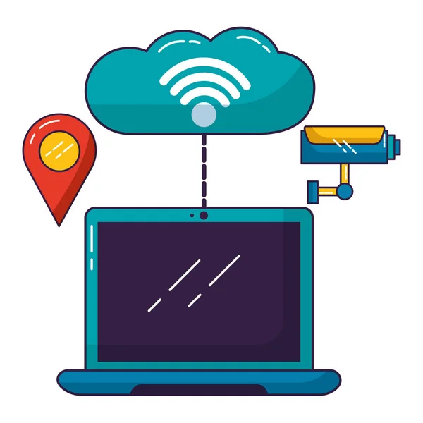 Conexão Wi-Fi livre — Vetor de Stock