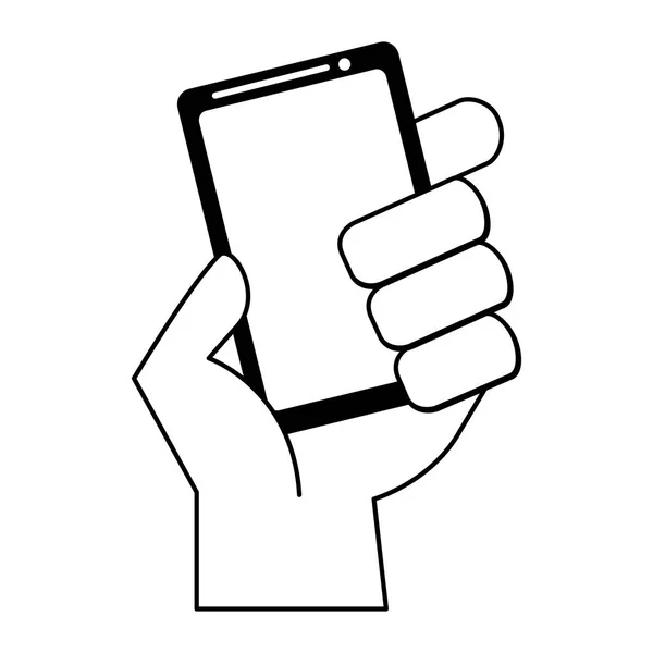Ruční přidržovač zařízení smartphone — Stockový vektor