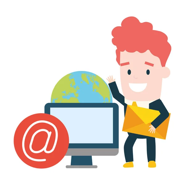 Stuur e-mail gerelateerde — Stockvector