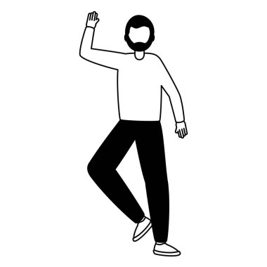 mutlu genç insanlar düz tasarım