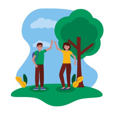 mutlu genç insanlar