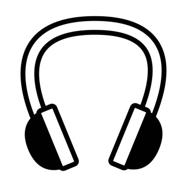 beyaz arka planda kulaklık müzik ses