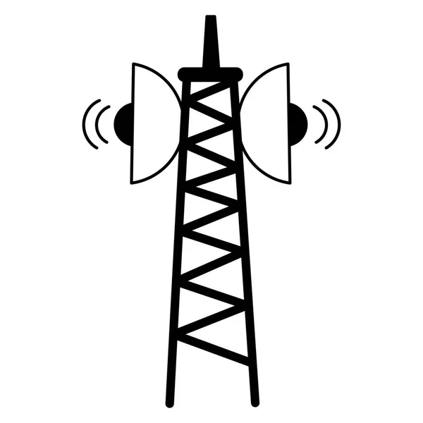 Señal de transmisión de antena — Vector de stock