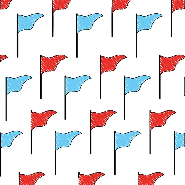 Marqueur de drapeau en forme de bâton — Image vectorielle