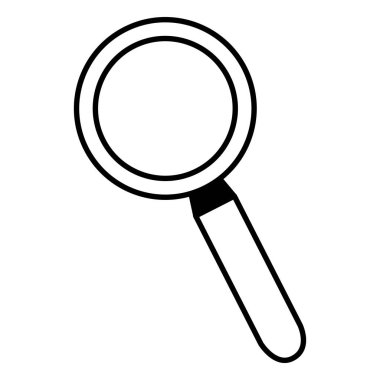 beyaz arka planda büyüteç arama simgesi