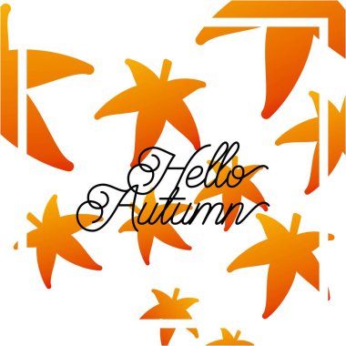 Merhaba sonbahar sezon tebrik kartı