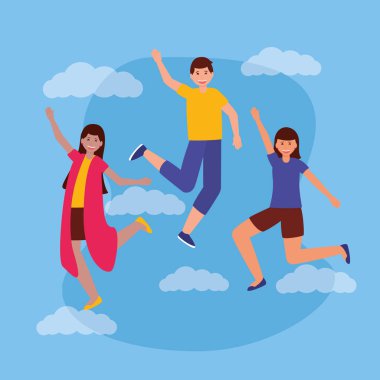 mutlu genç insanlar