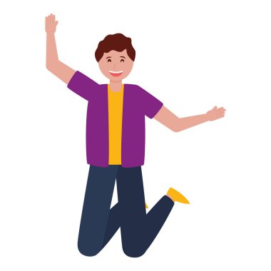 mutlu genç insanlar düz tasarım