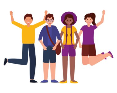 mutlu genç insanlar