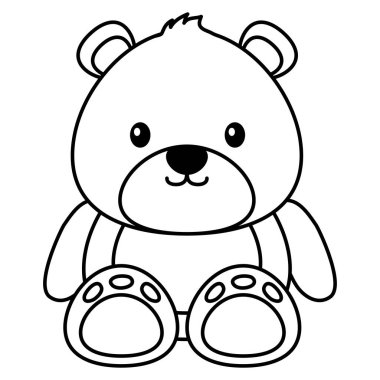 Beyaz arka planda ayı oyuncak