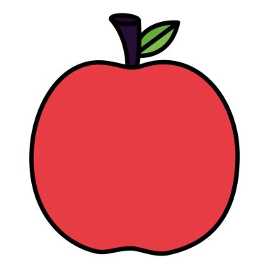 Beyaz arkaplanda taze elma