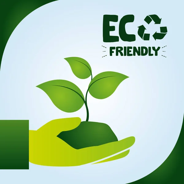 Eco friendly pianeta immagine di design — Vettoriale Stock