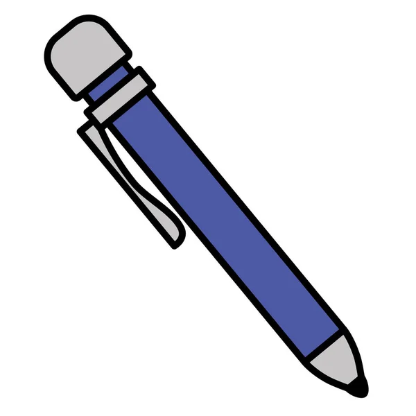 Школа постачання ручок на білому тлі — стоковий вектор