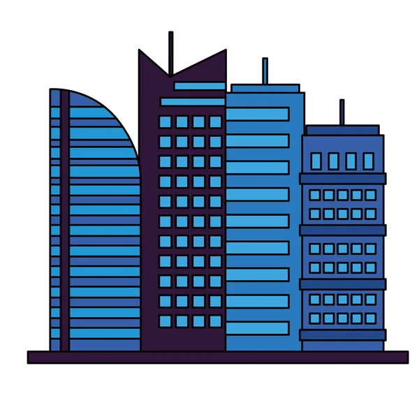 Gebouw stedelijke stad vector illustratie — Stockvector