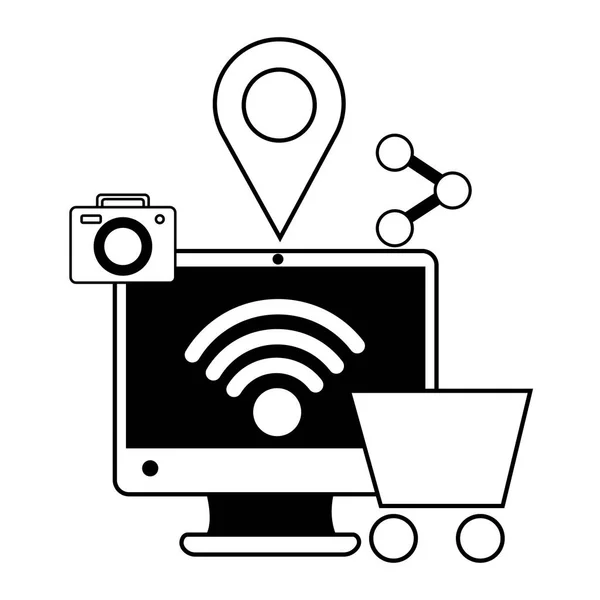 Wi-Fi free connection — стоковый вектор