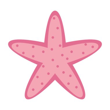 Beyaz arka planda denizyıldızı yaban hayatı