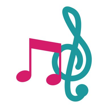 Beyaz arka planda müzik notası