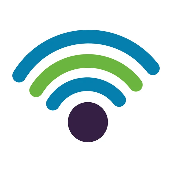 Wi-Fi інтернет сигнал на білому фоні — стоковий вектор
