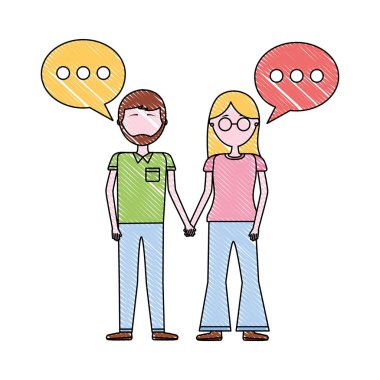 kadın ve adam romantik el ele tutuşuyor