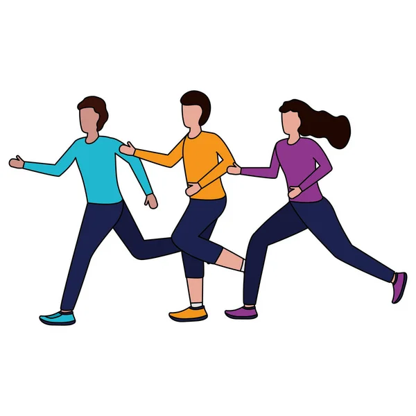 Menschen laufen Aktivität — Stockvektor