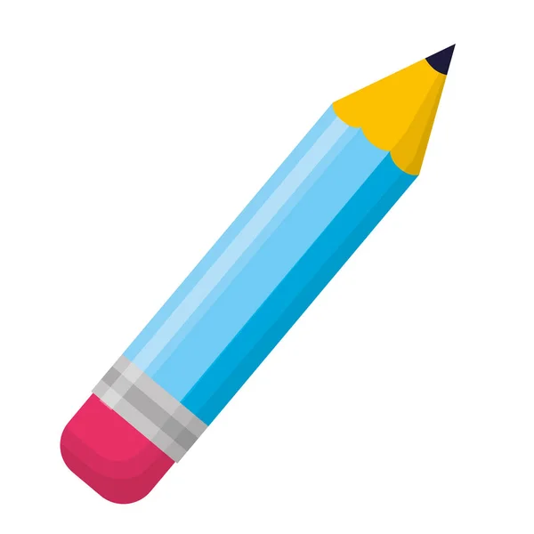 Bleistift liefern Schule auf weißem Hintergrund — Stockvektor