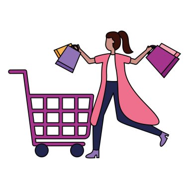 insanlar alışveriş çanta ticaret kavramı