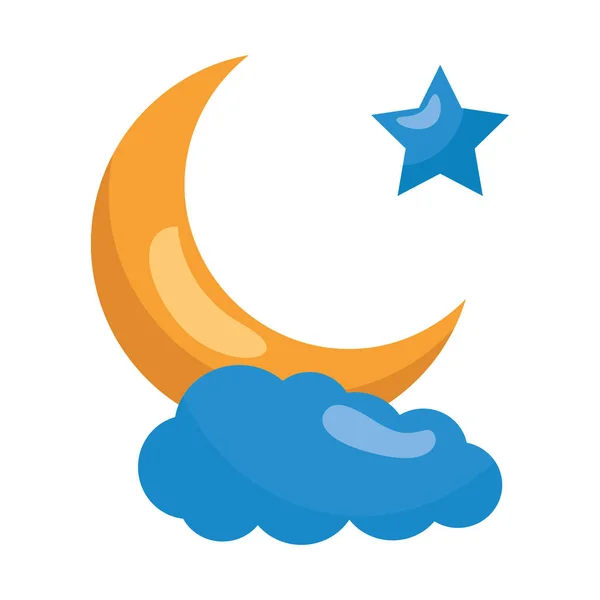 Moon Star Cloud — Stockvector