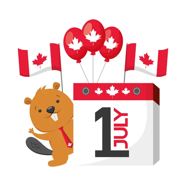 Felice giorno del Canada — Vettoriale Stock