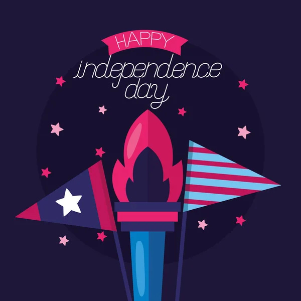 Americano feliz dia da independência — Vetor de Stock