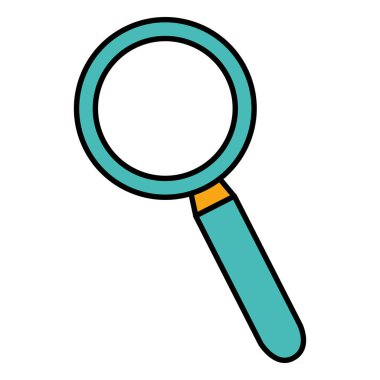 beyaz arka planda büyüteç arama simgesi