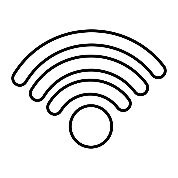 Wifi internet signal on white background — Stock Vector